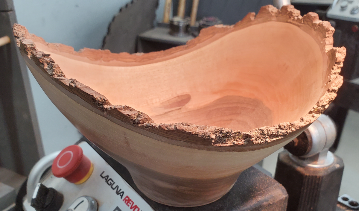 Green Wood Natural Edge Bowl Turning Class Call for next class