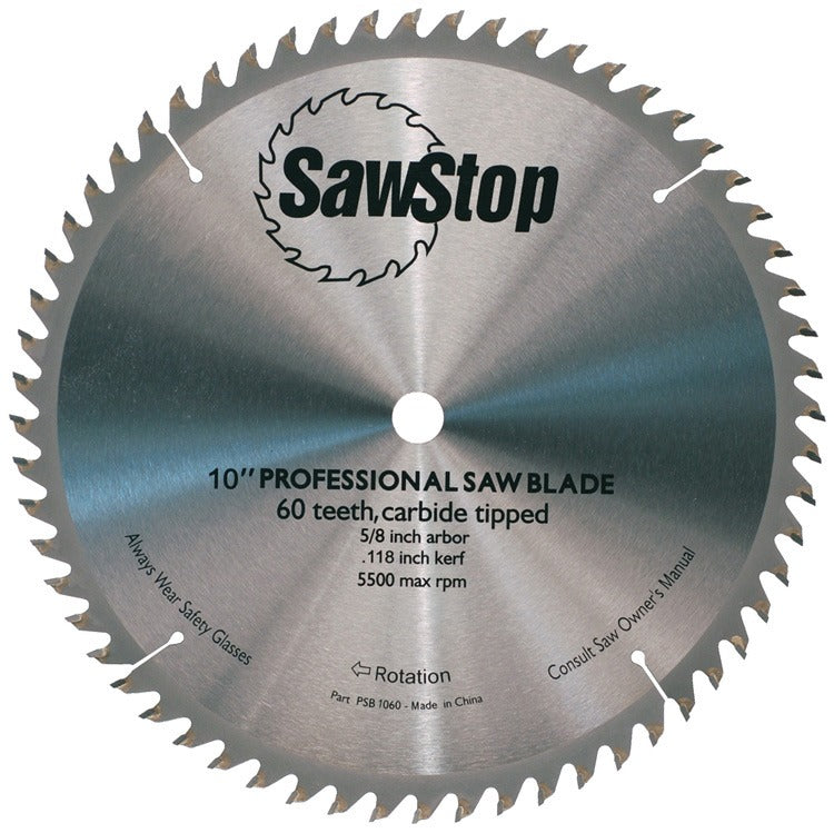 SawStop 60Tooth Combination Table Saw Blade Buffalo Woodturning Products