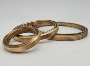 Urn & Vessel Low Profile Bronze Lightweight Threaded Rings