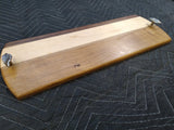 Walnut/ Quilted Maple Serving board w/ handles