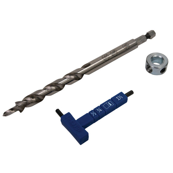 Kreg Easy-Set Drill Bit w/ Stop Collar & Gauge/Hex Wrench