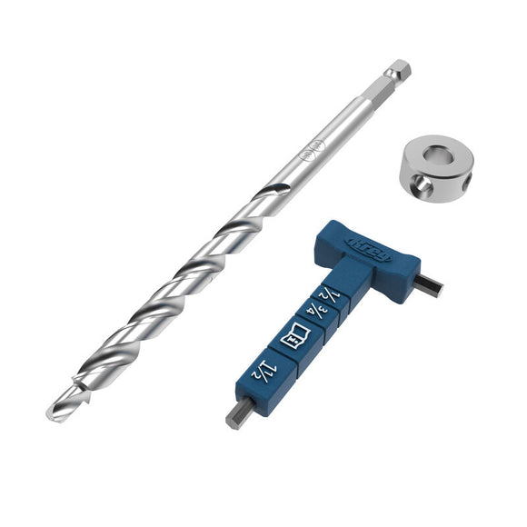 Kreg Easy-Set Micro-Pocket Drill Bit w/ Stop Collar & Gauge/Hex Wrench
